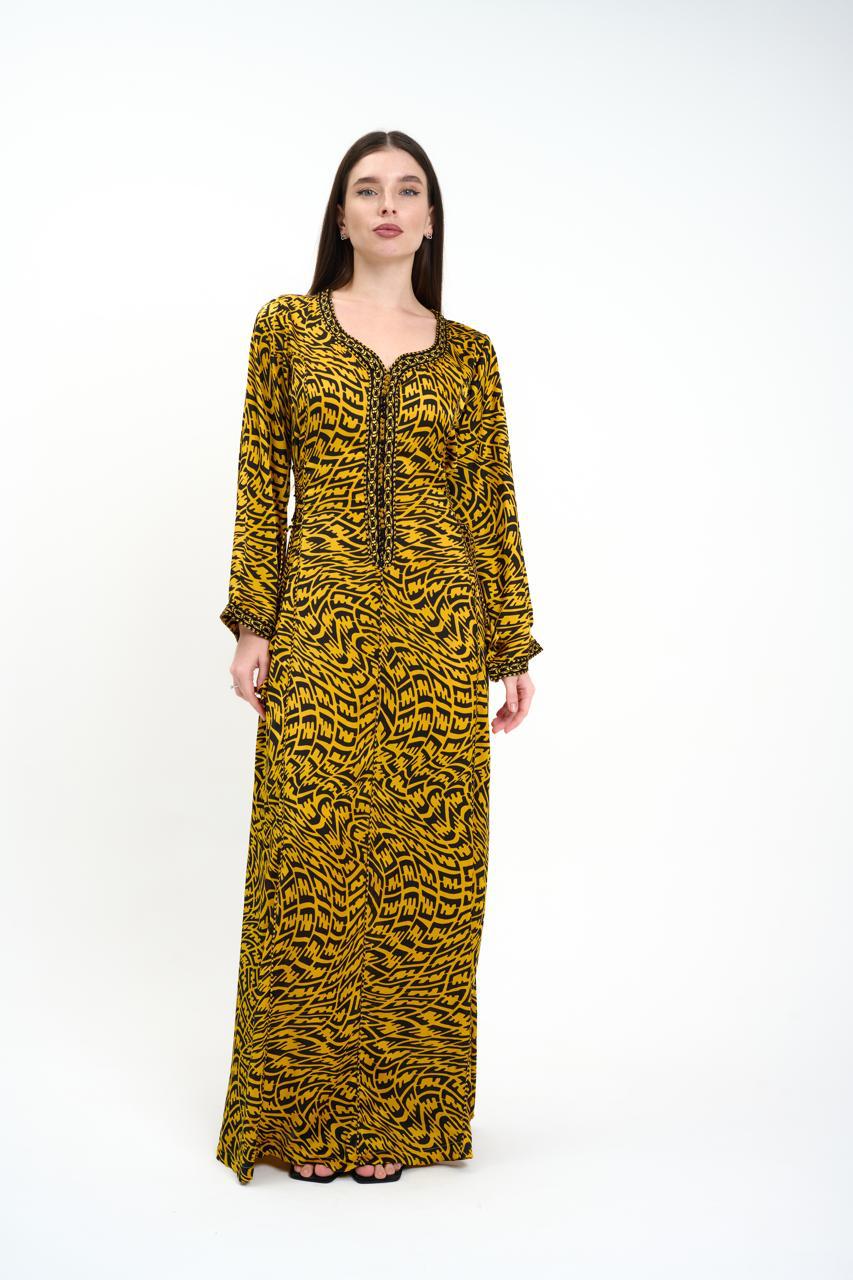 Moroccan jalabiya - Armani silk - Gold