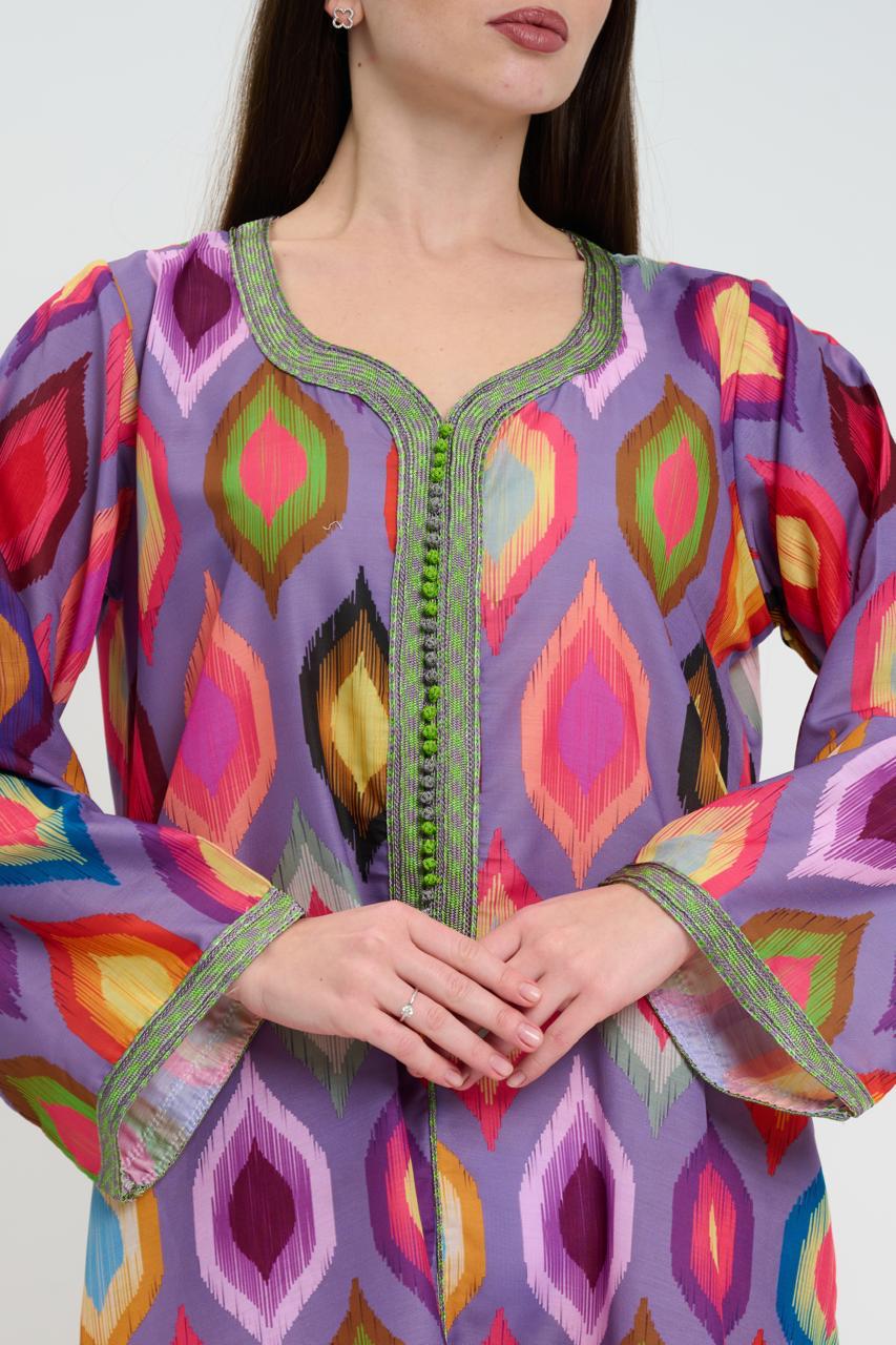 Moroccan jalabiya - Cotton - Colorful