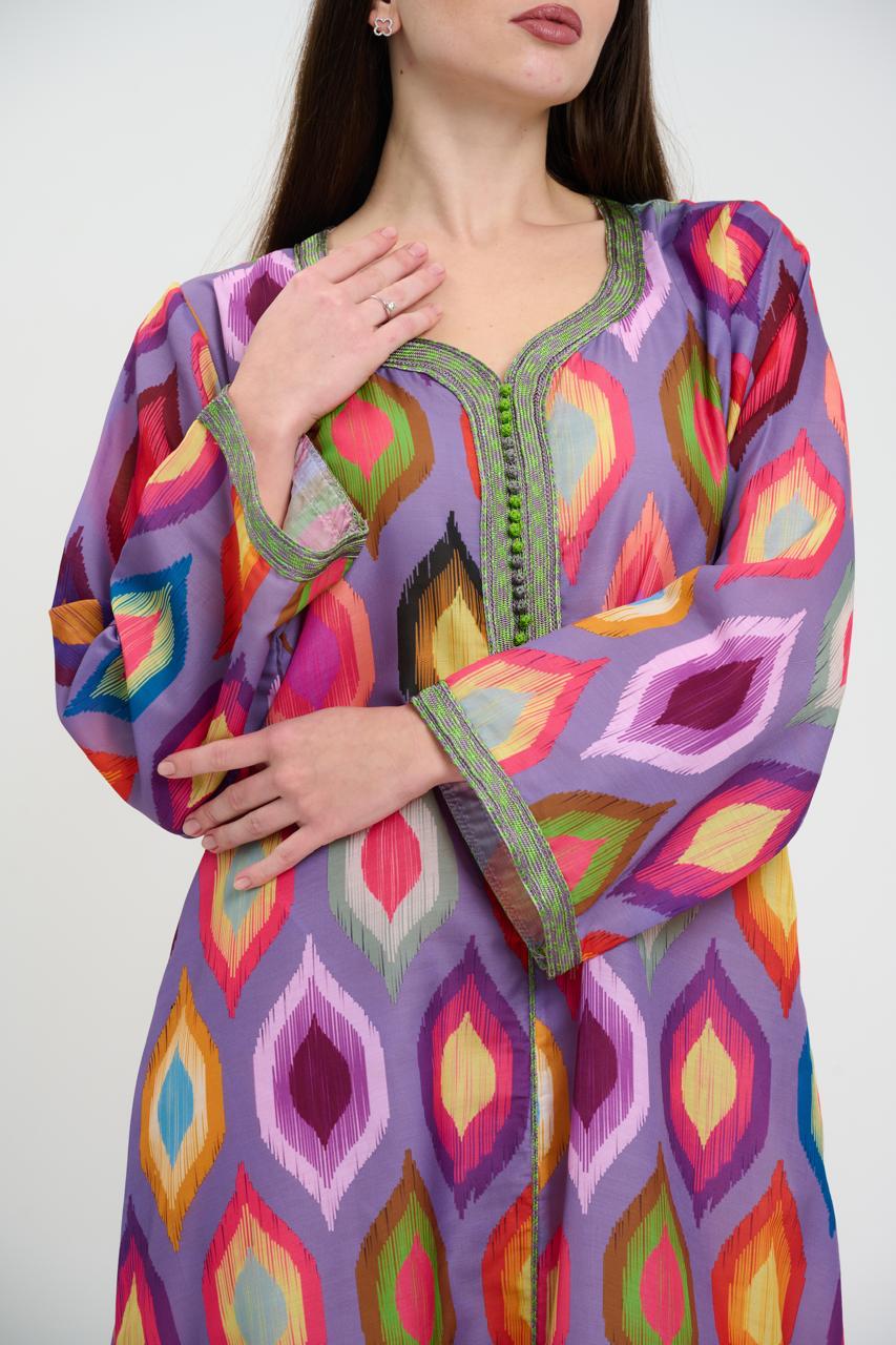 Moroccan jalabiya - Cotton - Colorful